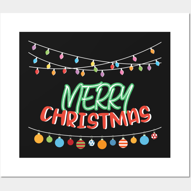 Merry Christmas Happy Holiday Wall Art by GDLife